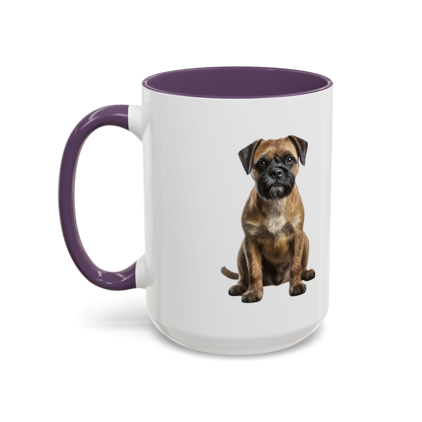 Border Terrier Accent Coffee Mug – Cute Brown Puppy Illustration (11/15oz)