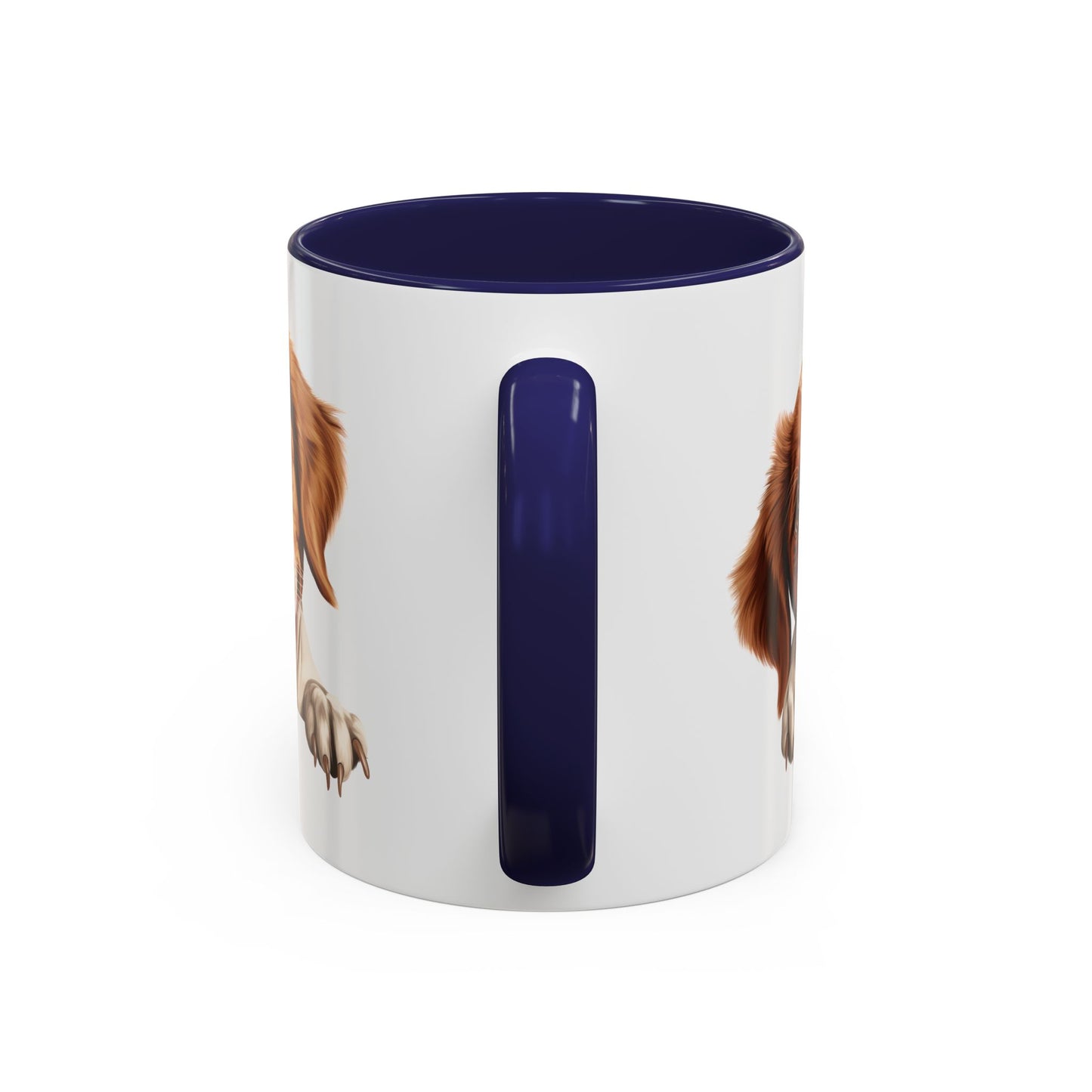 Brittany Coffee Mug — Smiling Puppy Accent Mug (11/15oz)