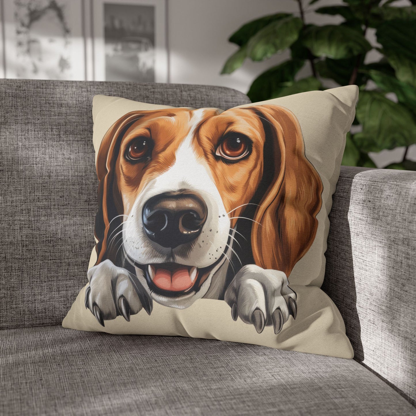 American Foxhound Decorative Pillowcase — Cute Dog Throw Pillow Cover
