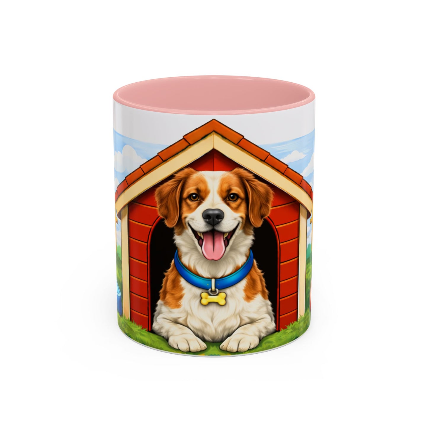 Brittany Spaniel — Red Doghouse Design Accent Mug (11oz/15oz)