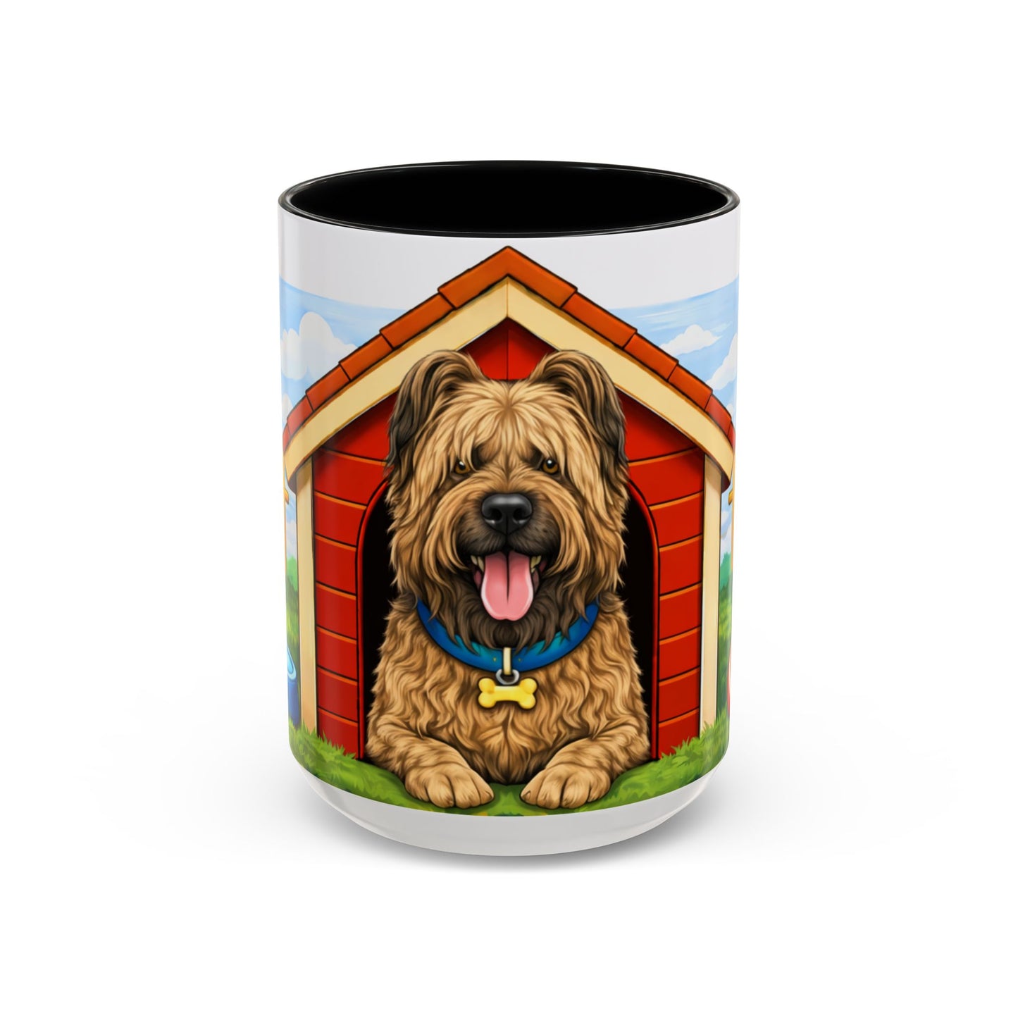 Briard— Red Doghouse Design Accent Mug (11oz/15oz)