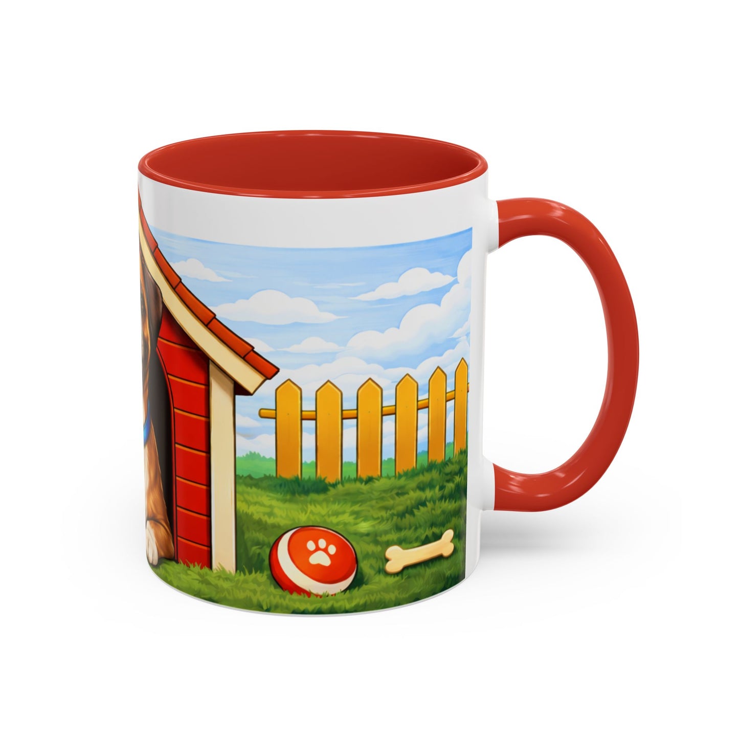 Boxer — Red Doghouse Accent Mug (11/15oz)