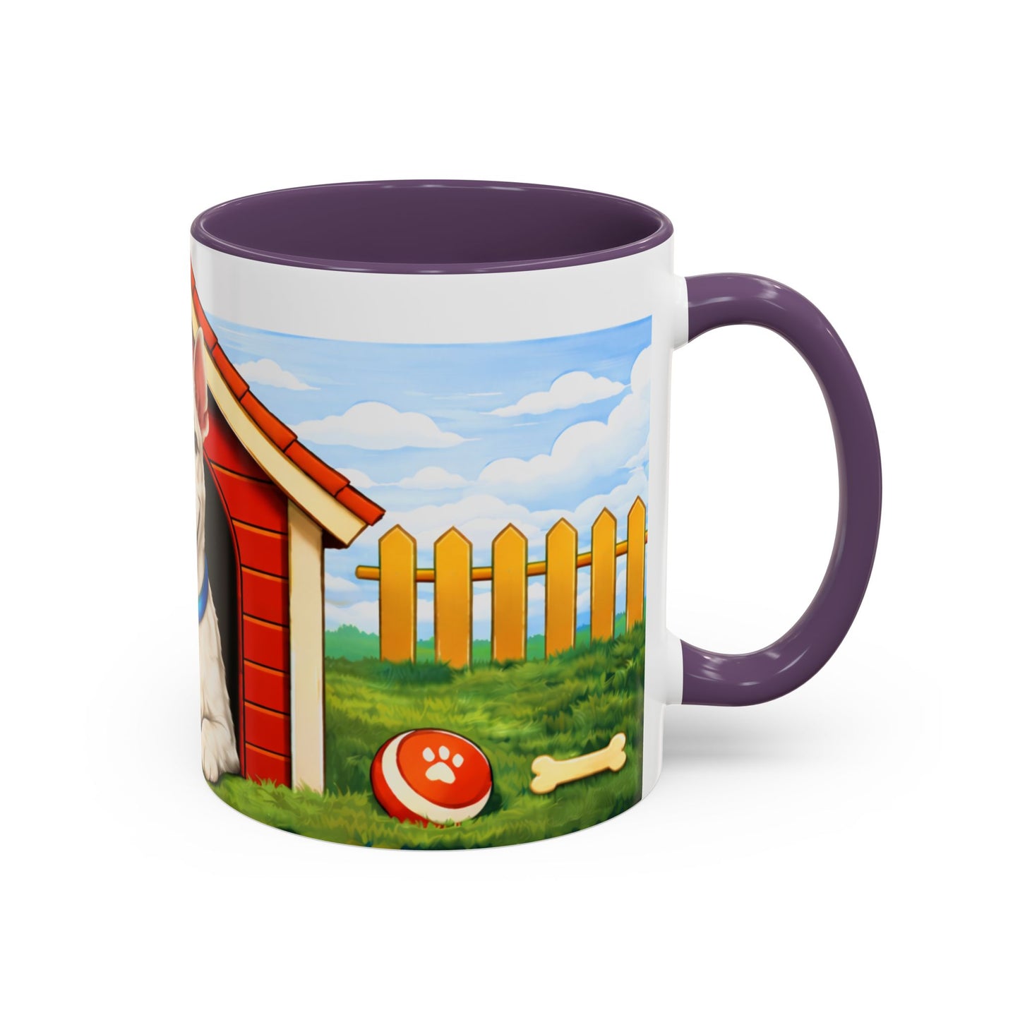 Bull Terrier — Red Doghouse Accent Mug (11/15oz)
