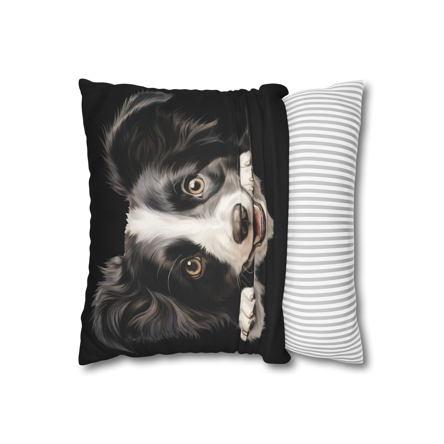Border Collie Pillowcase — Cute Dog Decorative Throw Pillow