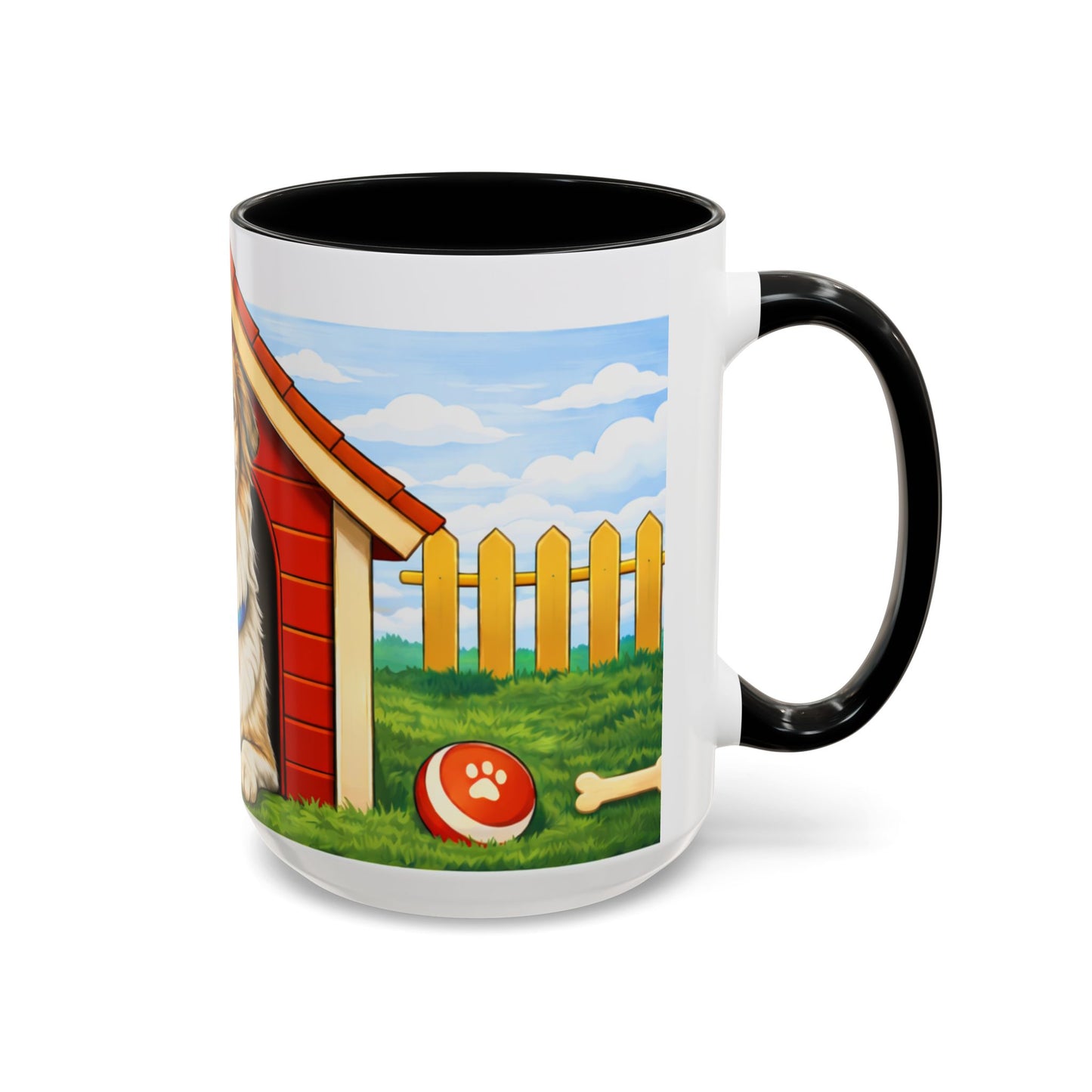 Borzoi – Red Doghouse Design Accent Mug (11/15oz)