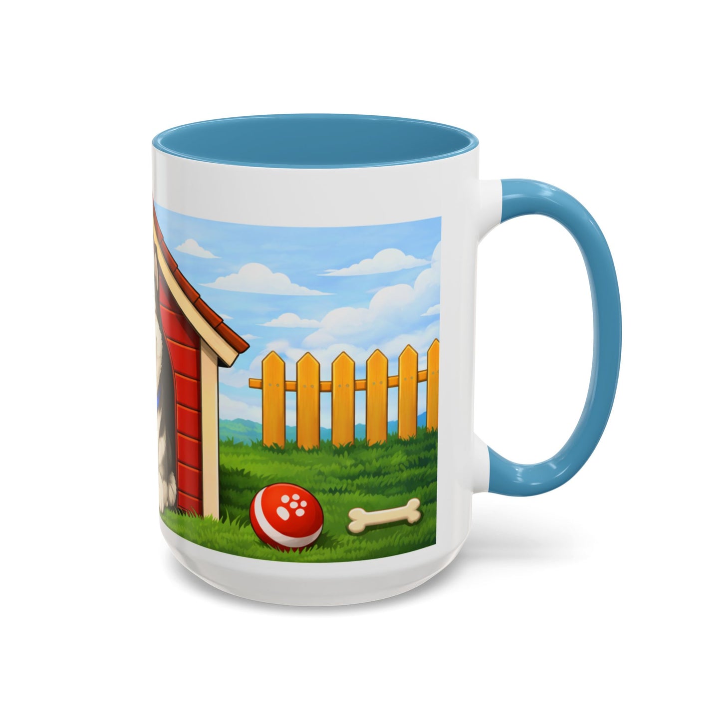 Alaskan Malamute : Red Dog House Mug (11oz/15oz)