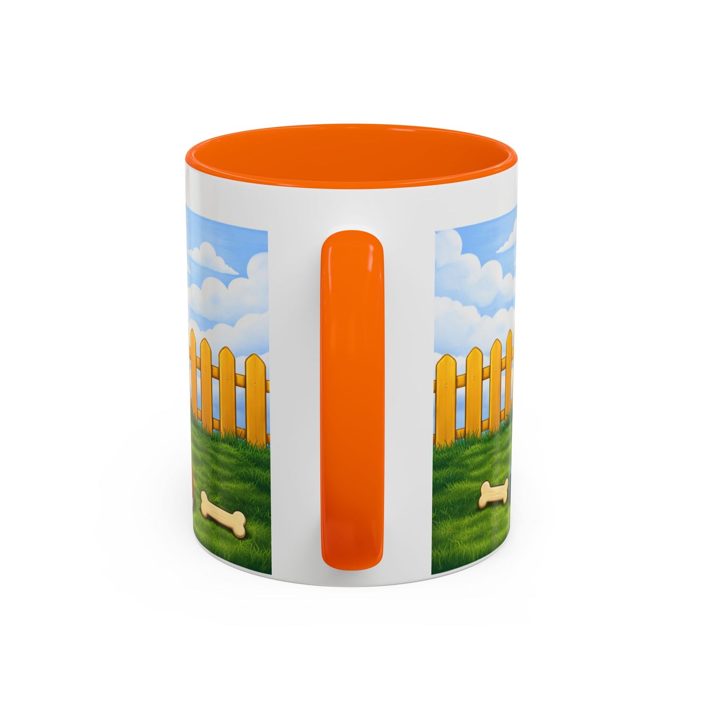 Bedlington Terrier– Red Doghouse Design Accent Mug (11oz/15oz)