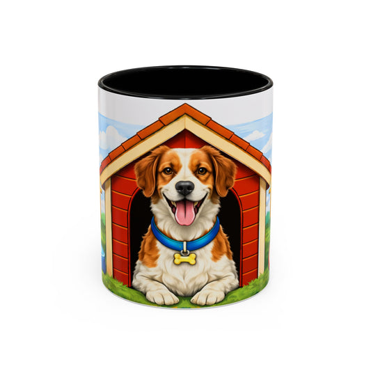 Brittany Spaniel — Red Doghouse Design Accent Mug (11oz/15oz)