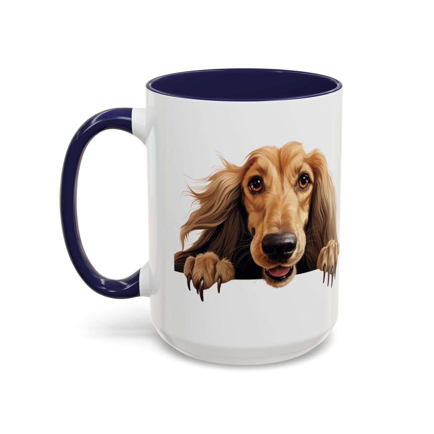 Afghan Hound Coffee Mug — Cute Dog Accent Mug (11/15oz)