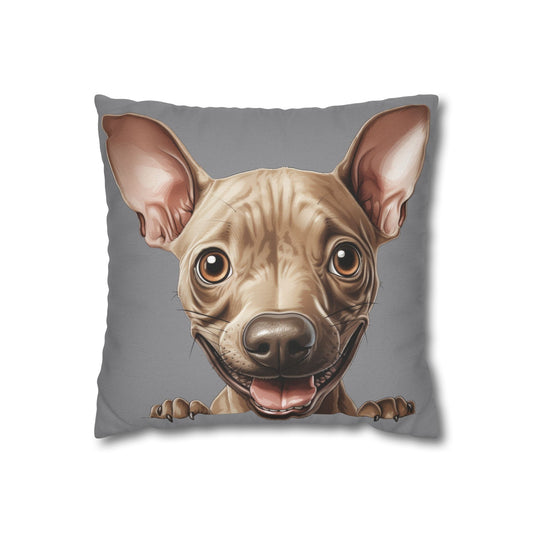 American Hairless Terrier Throw Pillowcase — Decorative Dog Pillow Cover