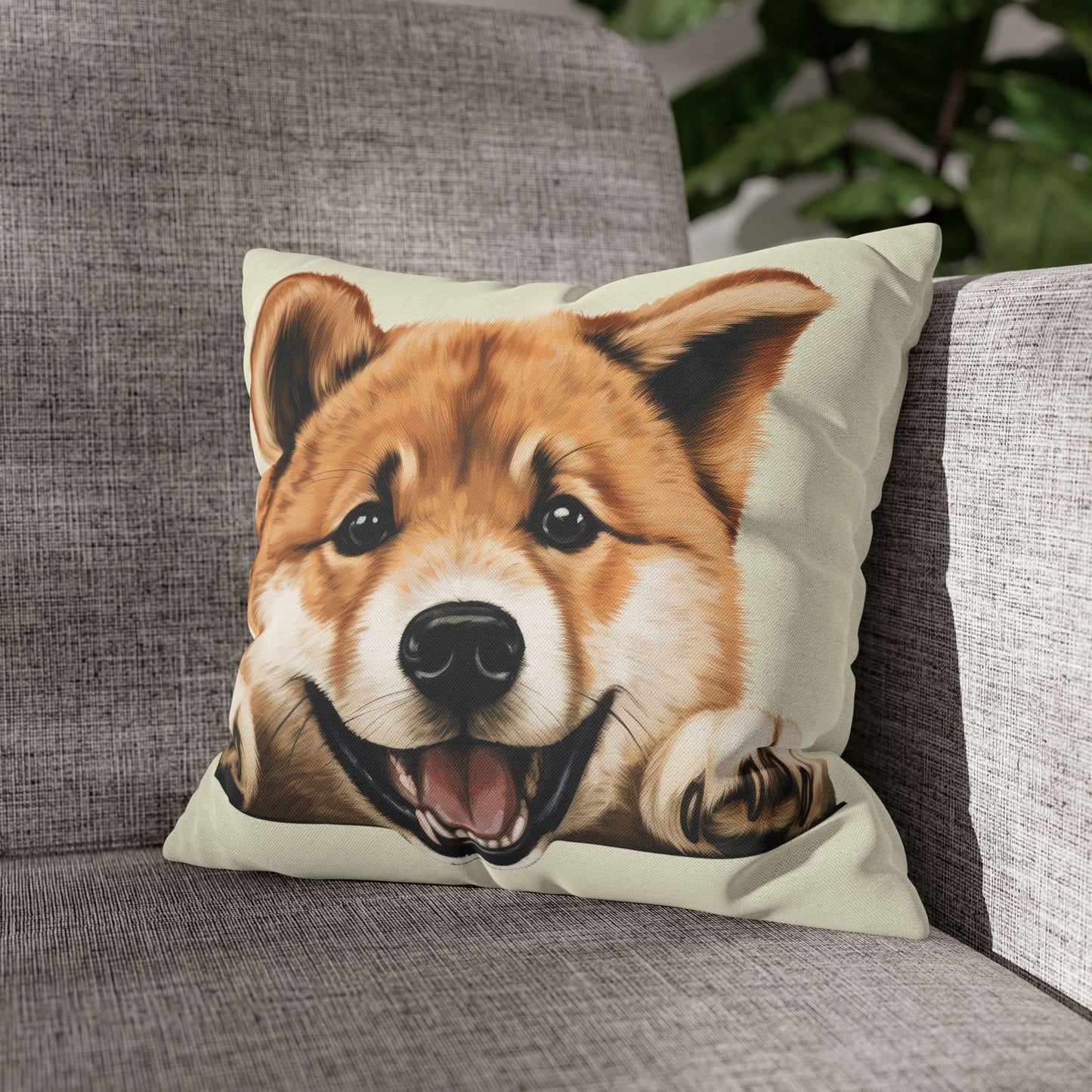 Akita Decorative Pillow Cover — Cute Dog Throw Pillowcase