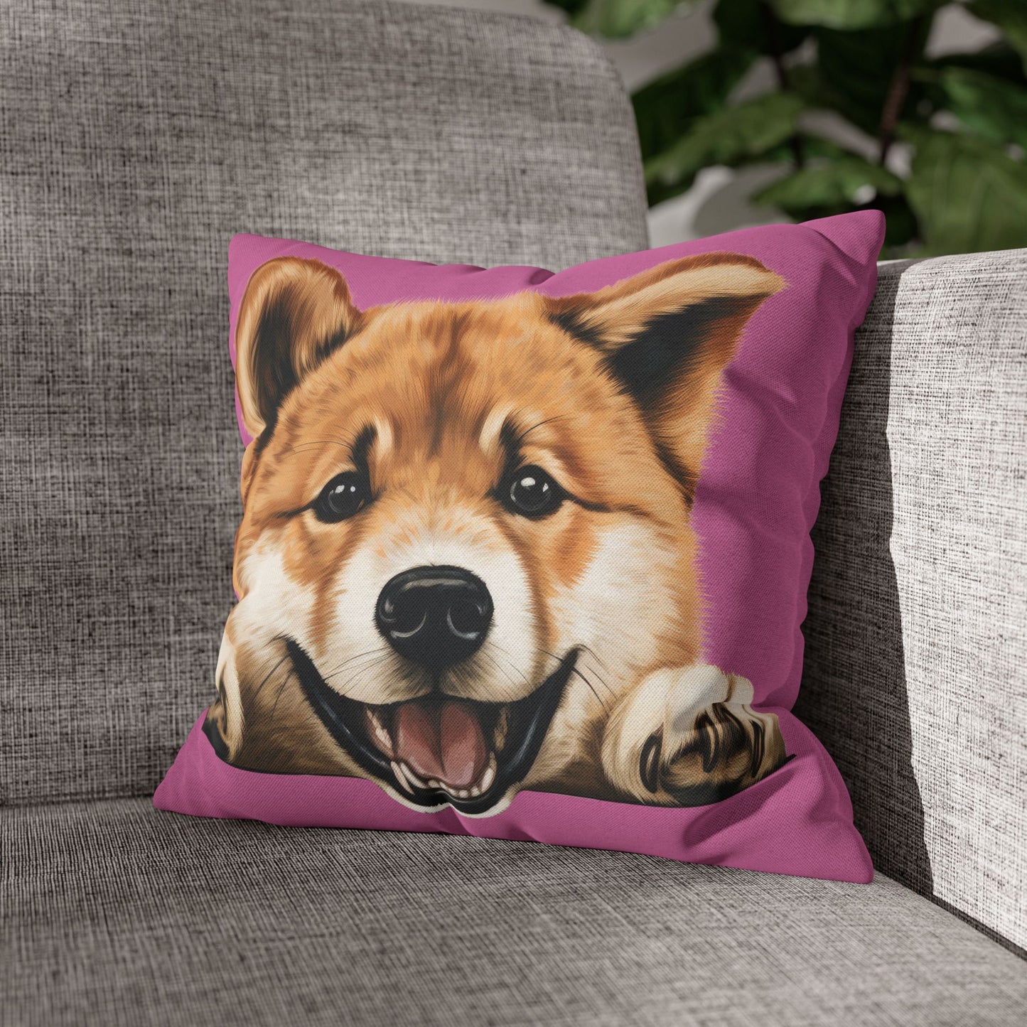 Akita Decorative Pillow Cover — Cute Dog Throw Pillowcase