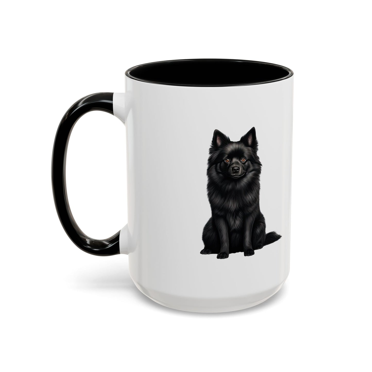 Schipperke Accent Coffee Mug — Black Schipperke Dog Design (11/15oz)