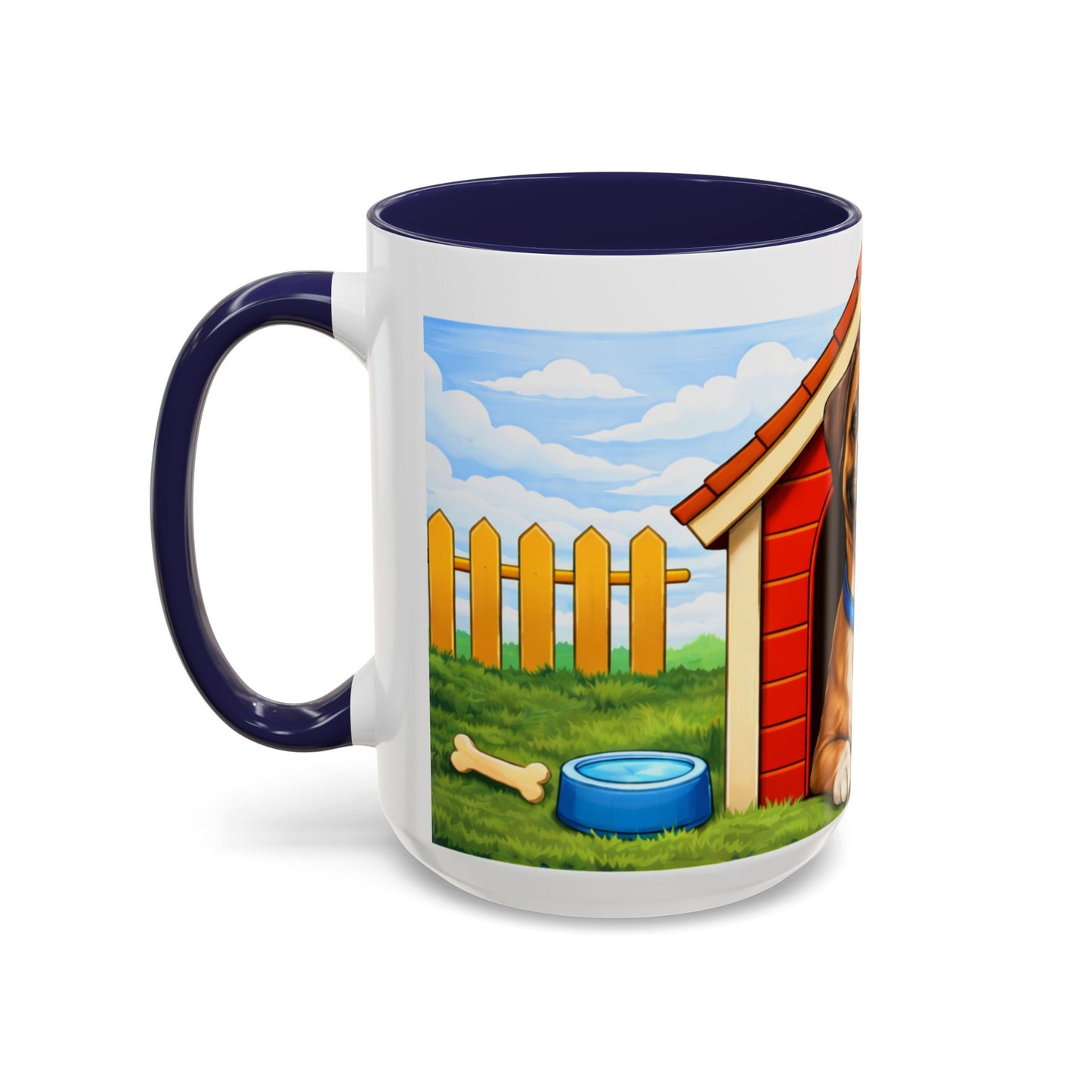 Boxer — Red Doghouse Accent Mug (11/15oz)