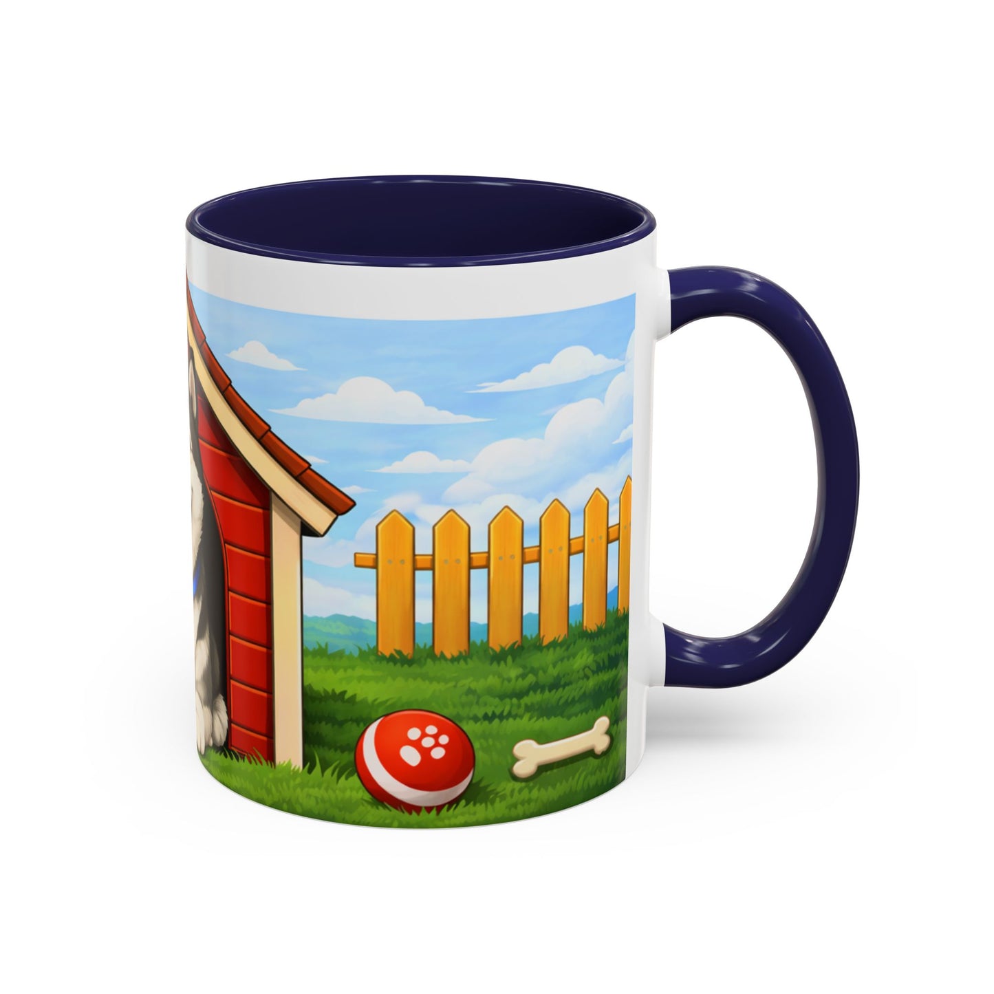Alaskan Malamute : Red Dog House Mug (11oz/15oz)