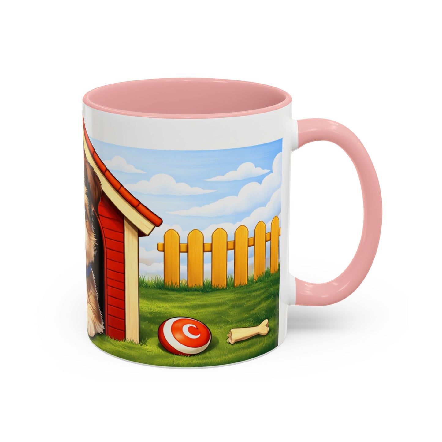 Biewer Terrier – Red Doghouse Design Accent Mug (11oz/15oz)