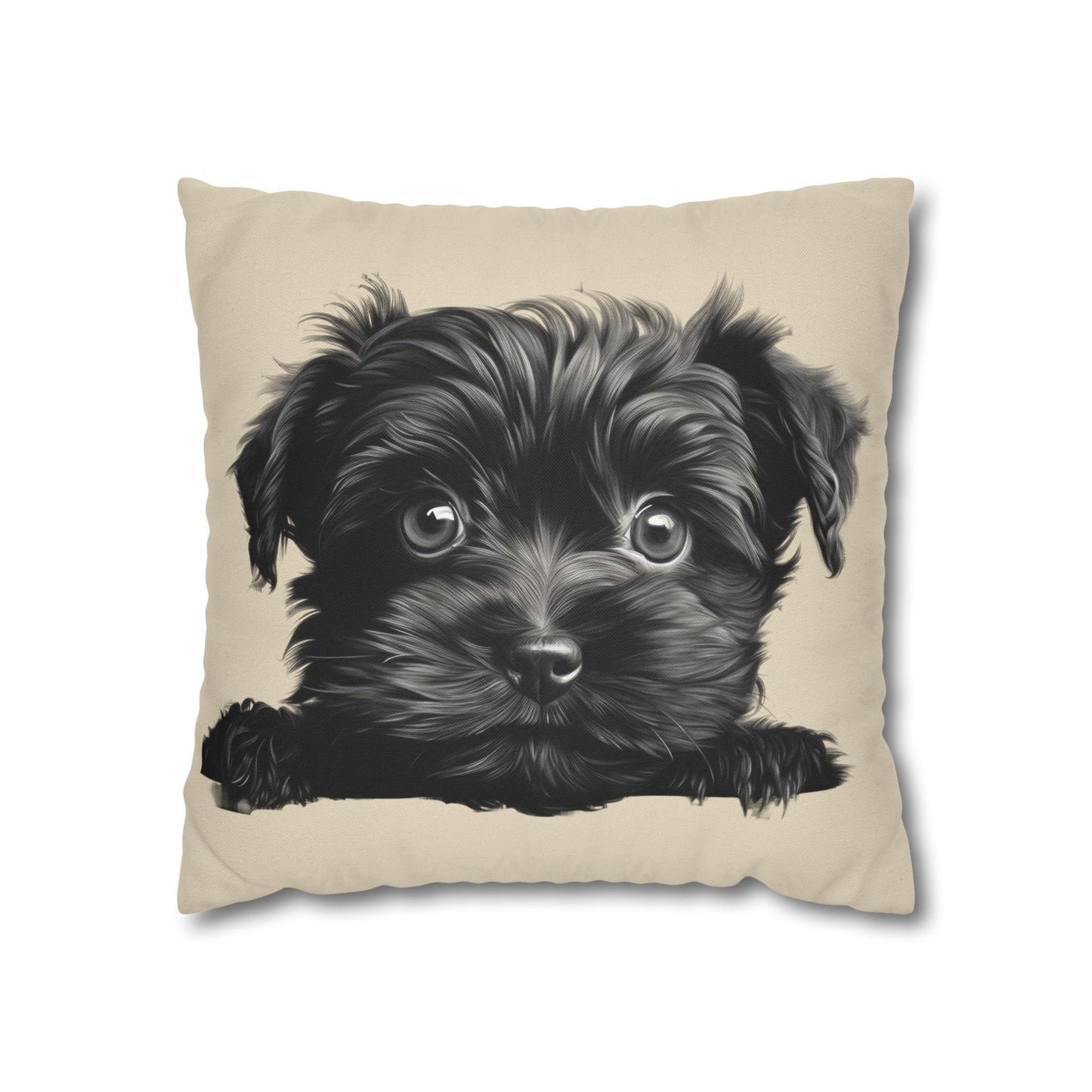 Affenpinscher Face Throw Pillowcase — Cute Dog Decorative Cushion Cover
