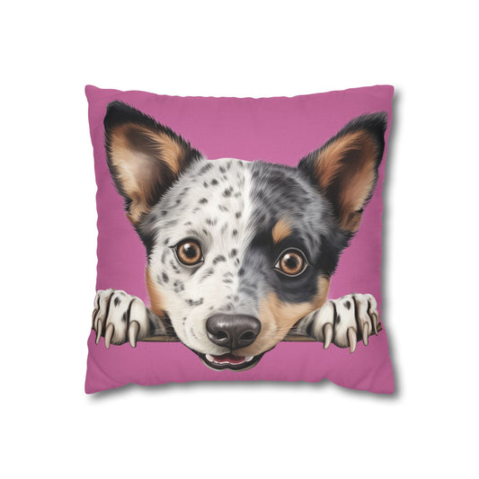 Australian Stumpy Tail Cattle Dog Throw Pillowcase — Cute Puppy Decorative Square Pillow Cover
