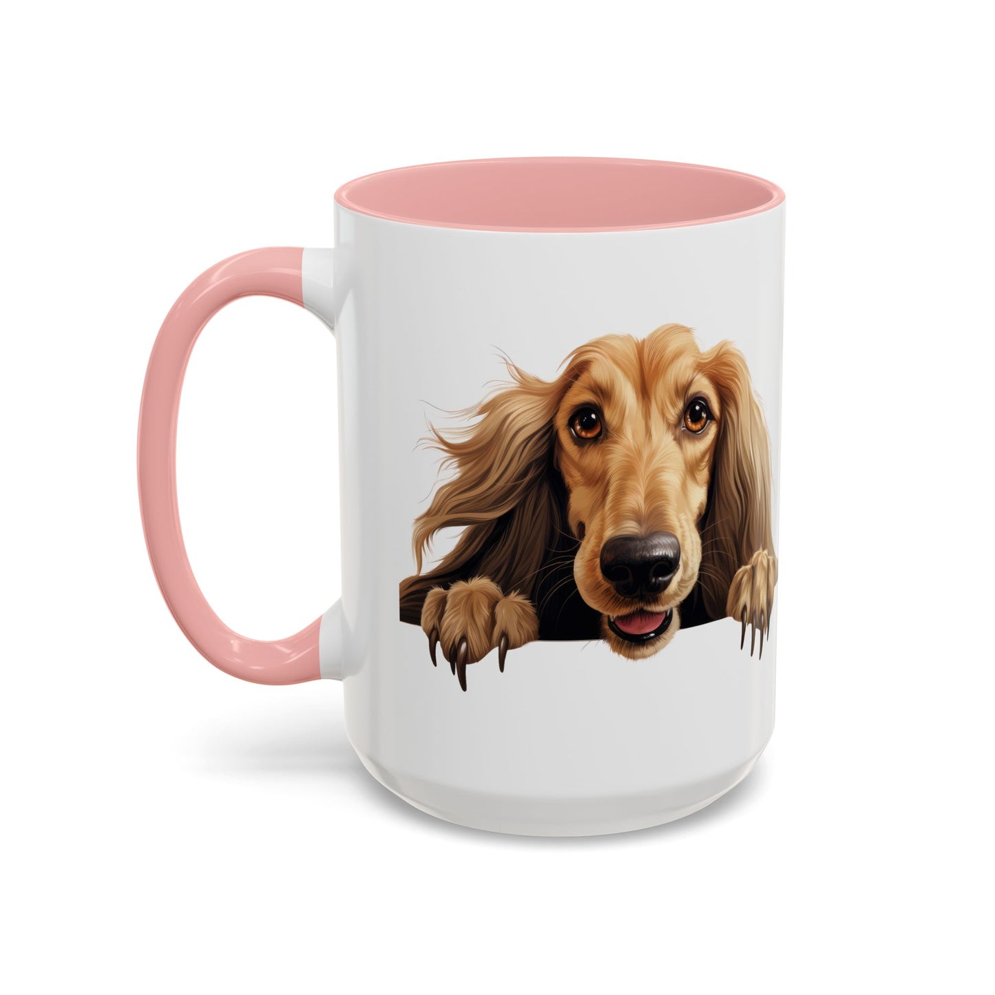 Afghan Hound Coffee Mug — Cute Dog Accent Mug (11/15oz)