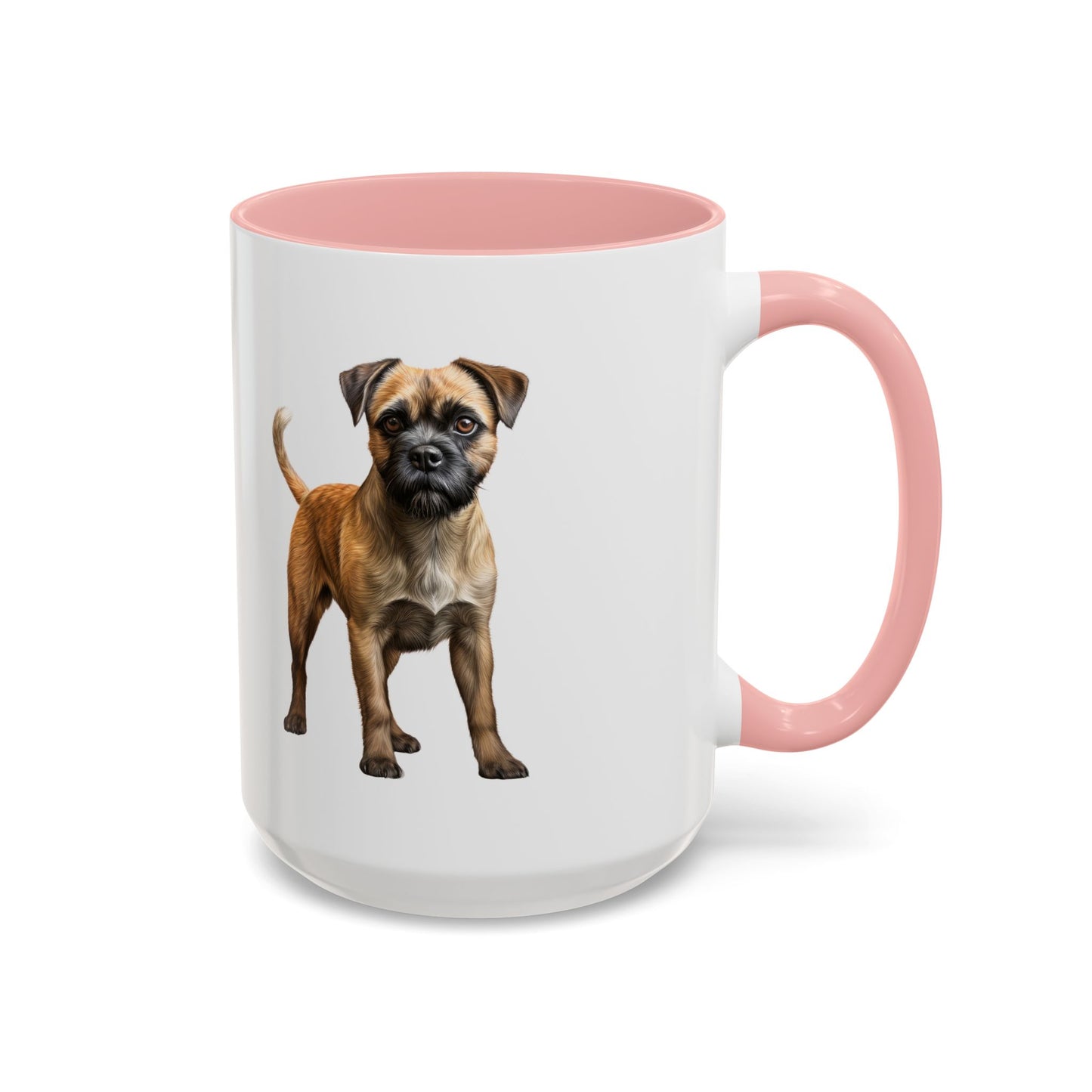 Border Terrier Accent Coffee Mug – Cute Brown Puppy Illustration (11/15oz)