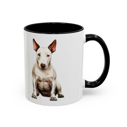 Bull Terrier Coffee Mug - Cute Sitting Dog Accent Mug (11/15oz)