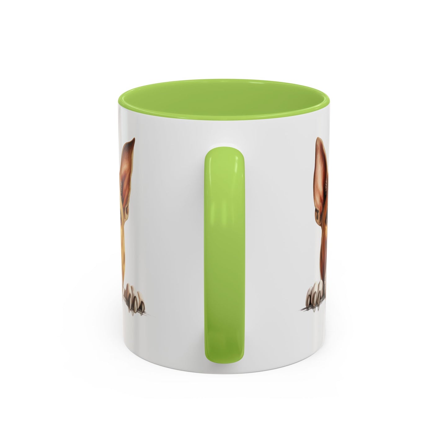 Bull Terrier Peek Coffee Mug — Cute Dog Lover Gift (11/15oz)