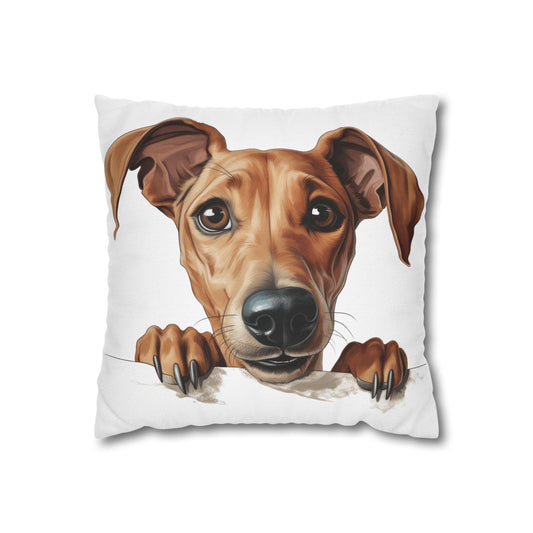 Azawakh Peeking Dog Decorative Pillowcase – Whimsical Puppy Throw Pillow Cover