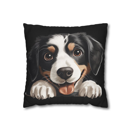Appenzeller Sennenhund Throw Pillowcase — Adorable Dog Face Decorative Cushion Cover