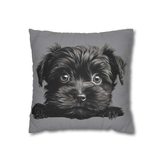 Affenpinscher Face Throw Pillowcase — Cute Dog Decorative Cushion Cover