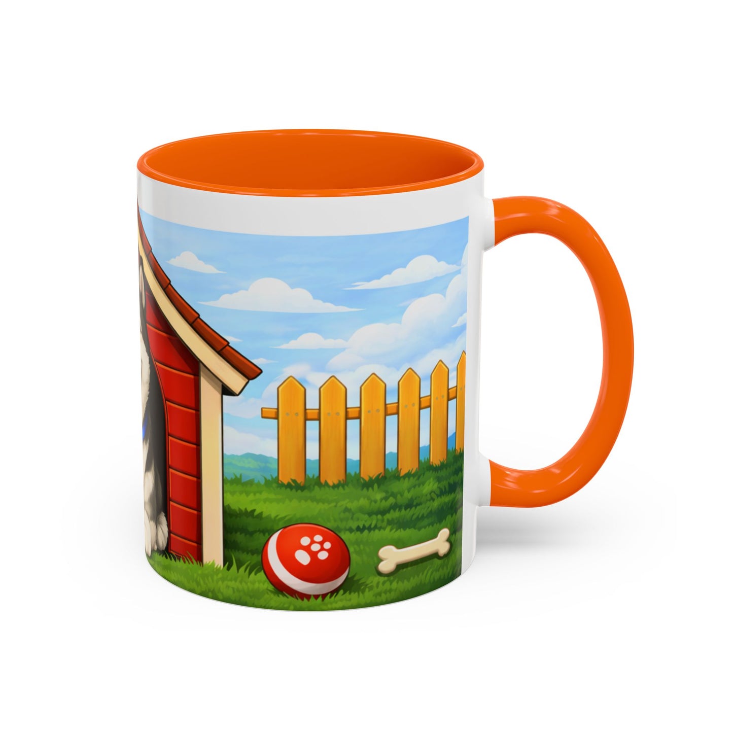Alaskan Malamute : Red Dog House Mug (11oz/15oz)