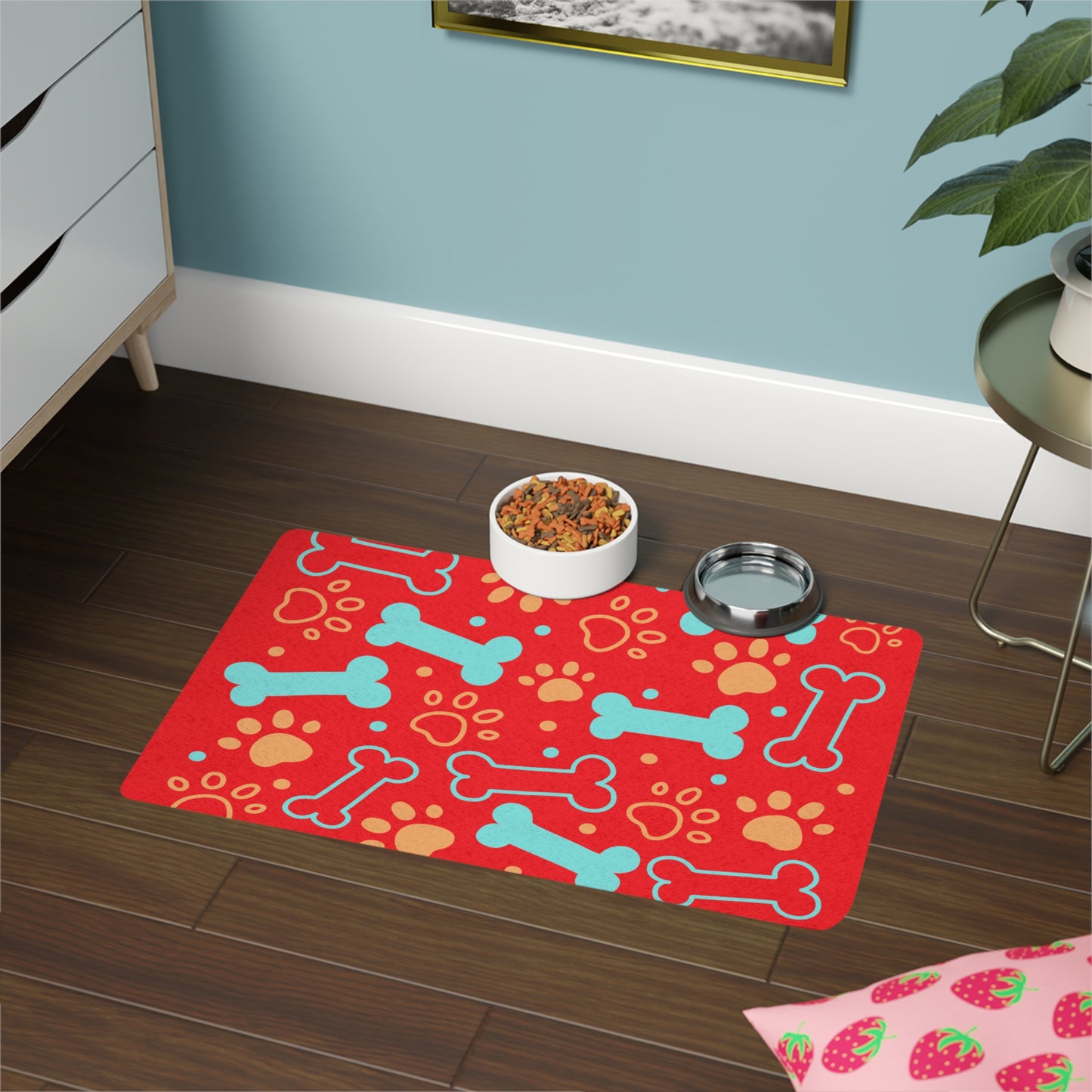 Bones & Paws Design (12x18) - Red