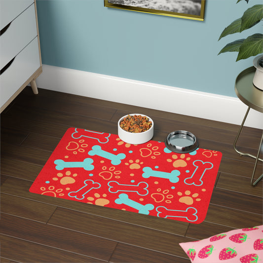 Bones & Paws Design (12x18) - Red