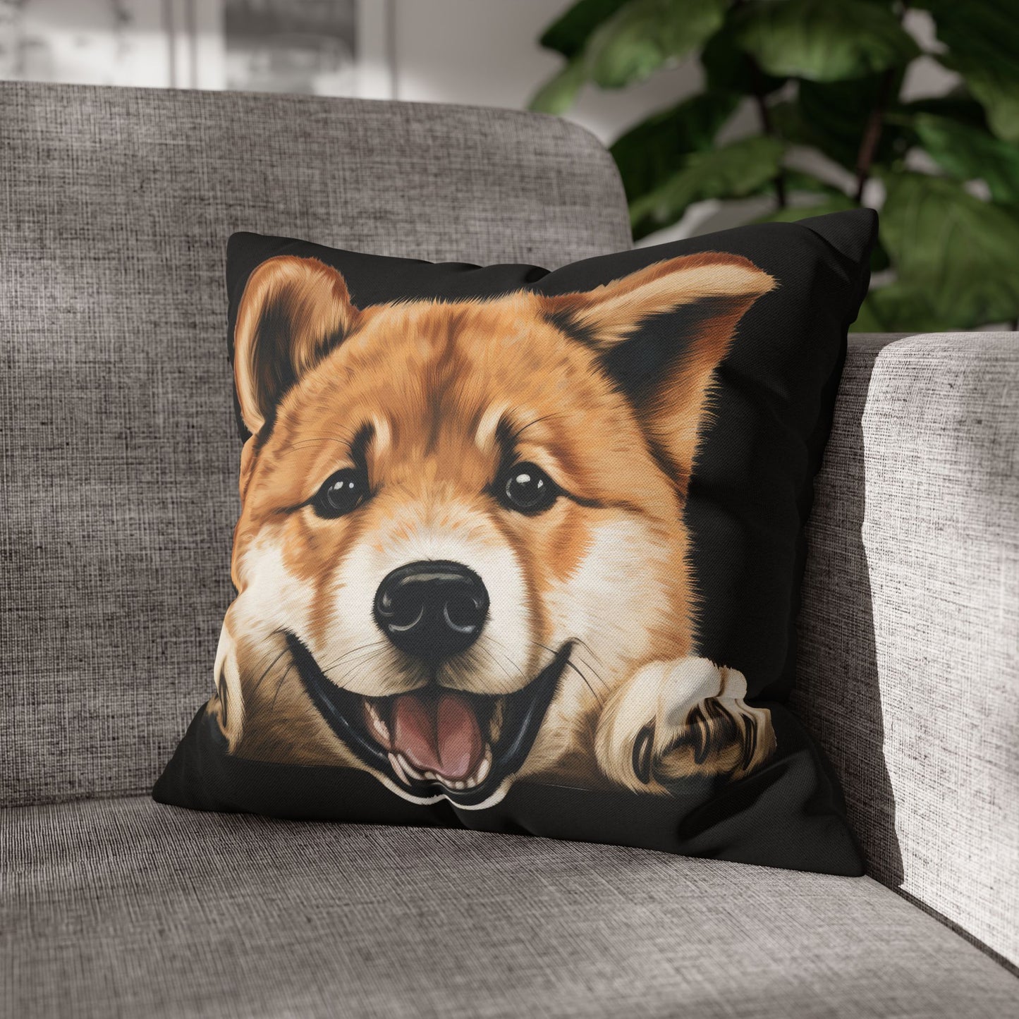Akita Decorative Pillow Cover — Cute Dog Throw Pillowcase