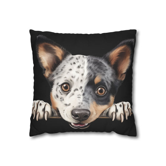 Australian Stumpy Tail Cattle Dog Throw Pillowcase — Cute Puppy Decorative Square Pillow Cover