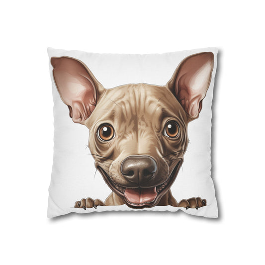 American Hairless Terrier Throw Pillowcase — Decorative Dog Pillow Cover
