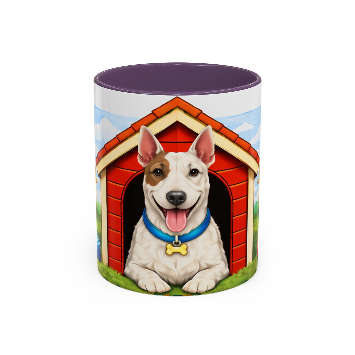 Bull Terrier — Red Doghouse Accent Mug (11/15oz)
