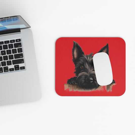 Scottish Terrier Mouse Pad -Red