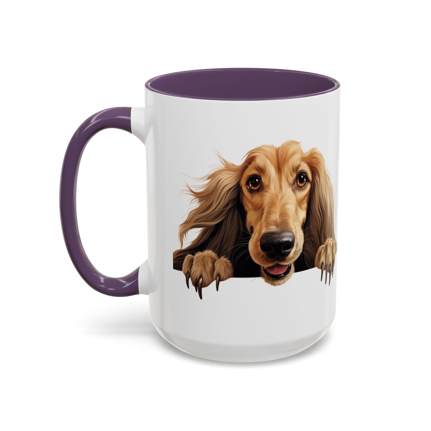 Afghan Hound Coffee Mug — Cute Dog Accent Mug (11/15oz)