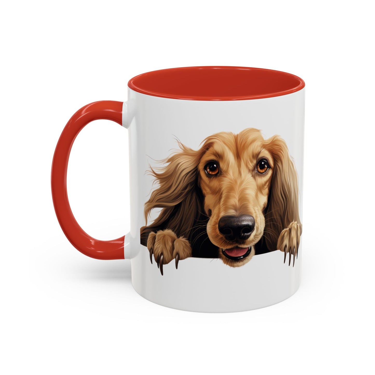 Afghan Hound Coffee Mug — Cute Dog Accent Mug (11/15oz)