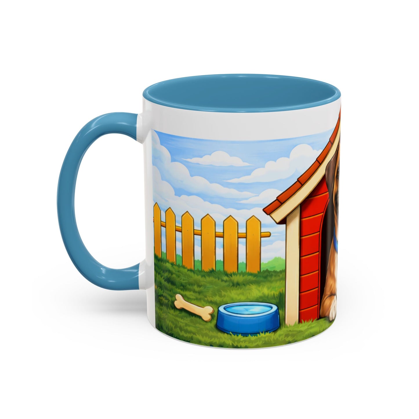 Boxer — Red Doghouse Accent Mug (11/15oz)