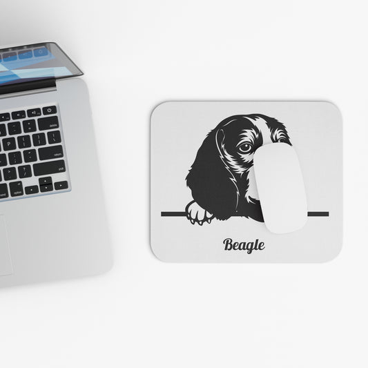 Beagle Dog Mouse Pad - Black & White