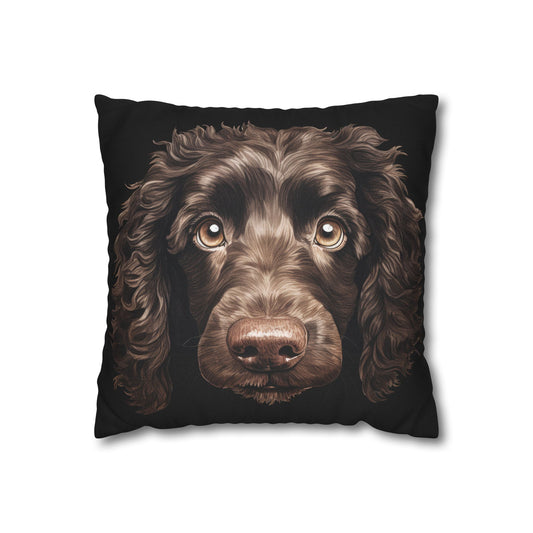 American Water Spaniel Face Pillow — Cute Dog Throw Pillowcase