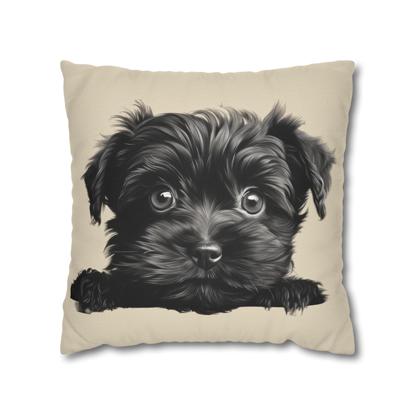 Affenpinscher Face Throw Pillowcase — Cute Dog Decorative Cushion Cover