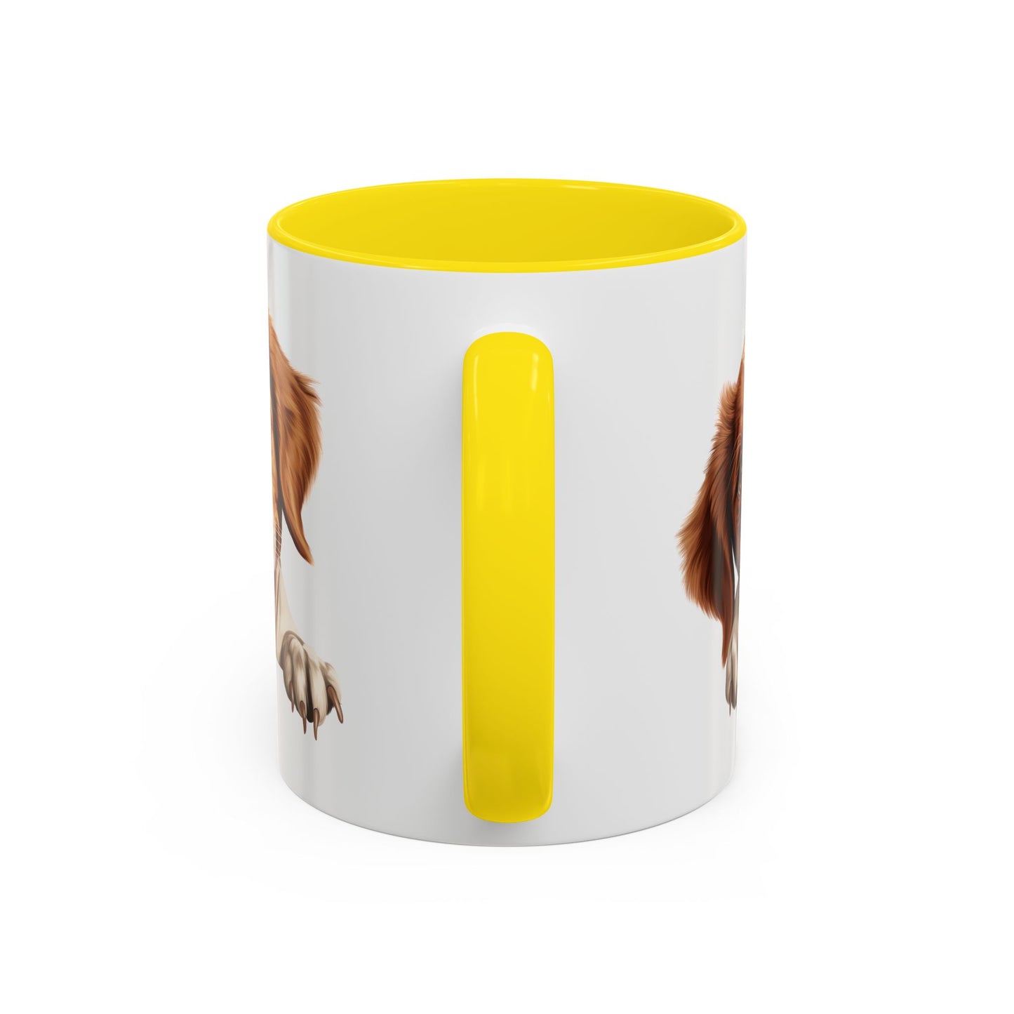 Brittany Coffee Mug — Smiling Puppy Accent Mug (11/15oz)