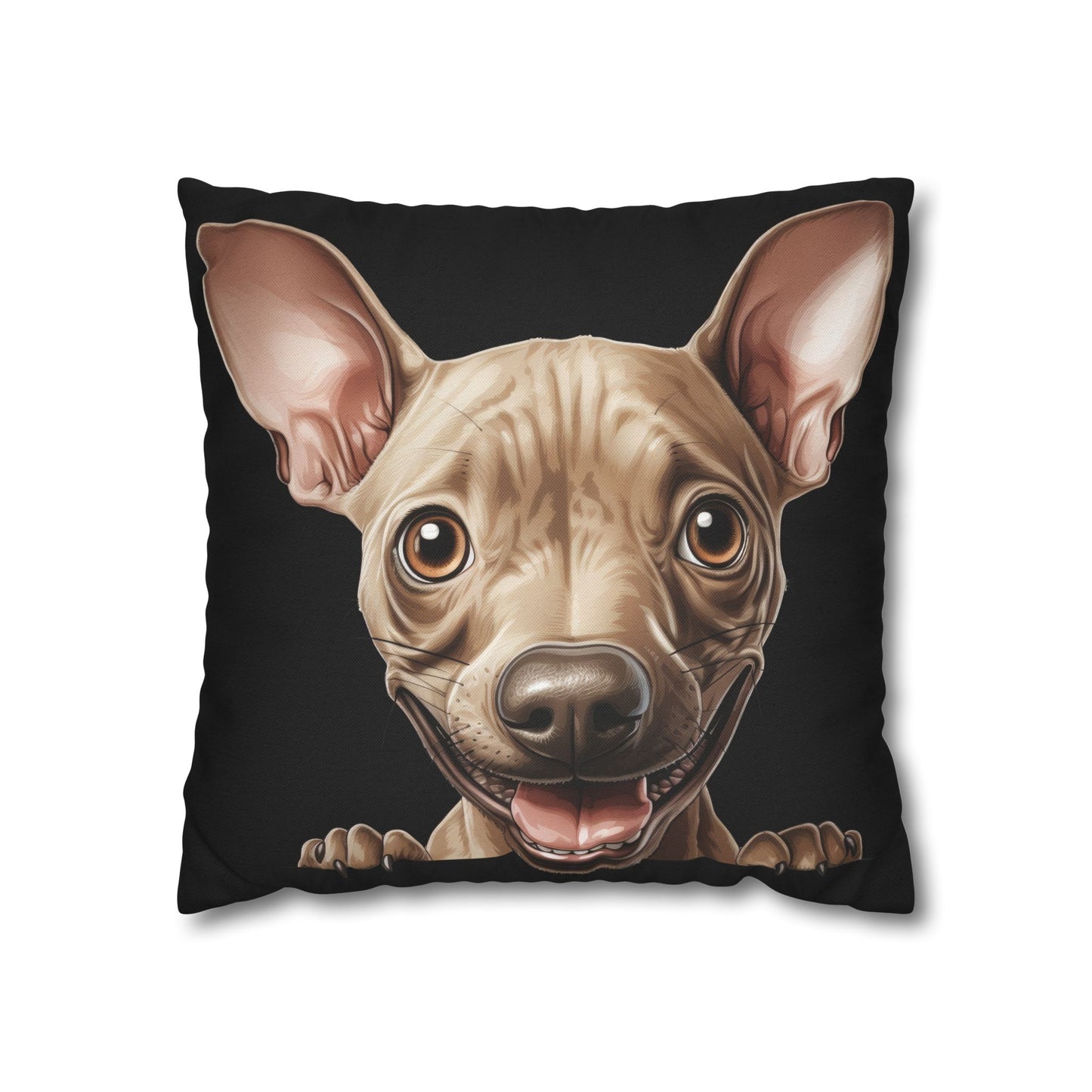 American Hairless Terrier Throw Pillowcase — Decorative Dog Pillow Cover