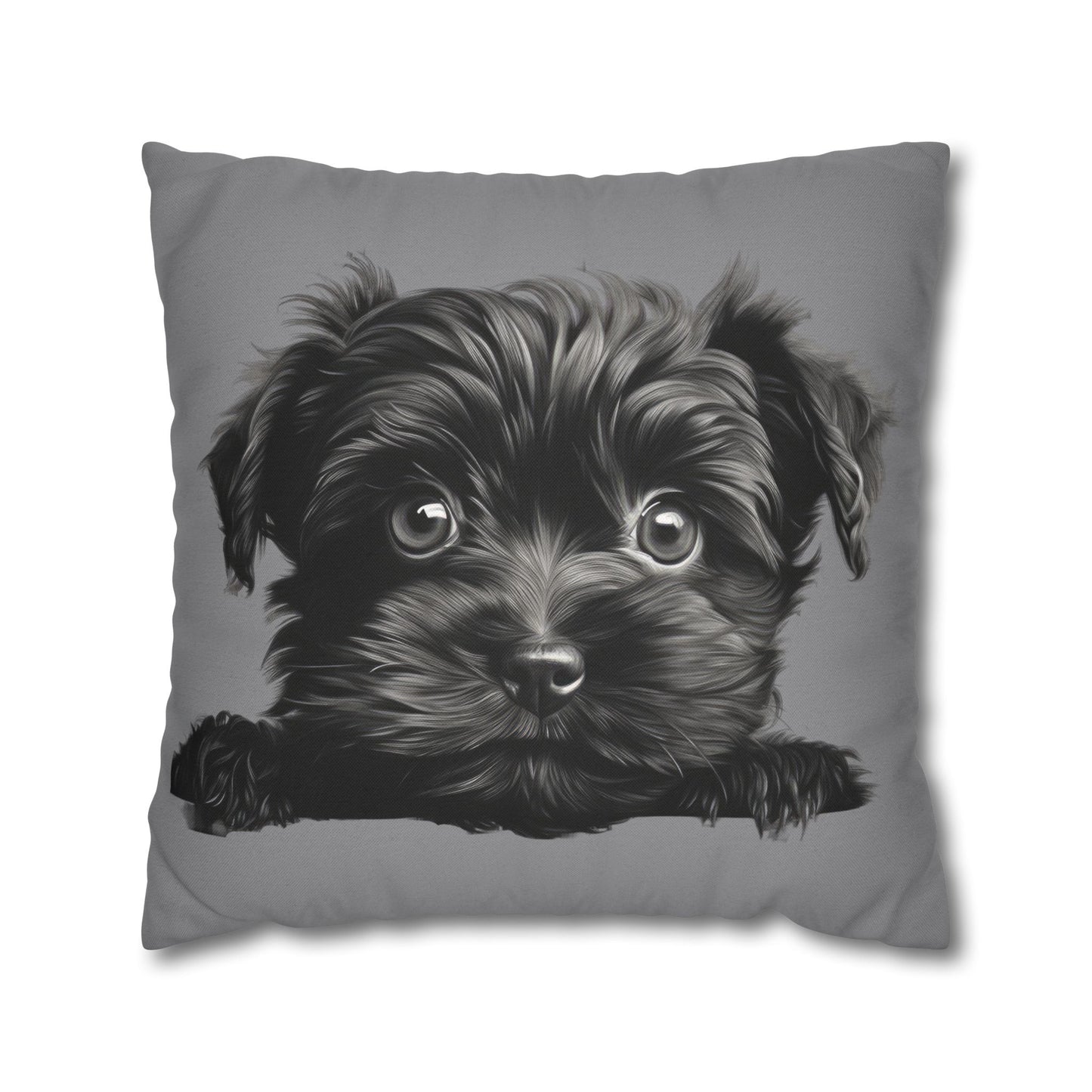 Affenpinscher Face Throw Pillowcase — Cute Dog Decorative Cushion Cover