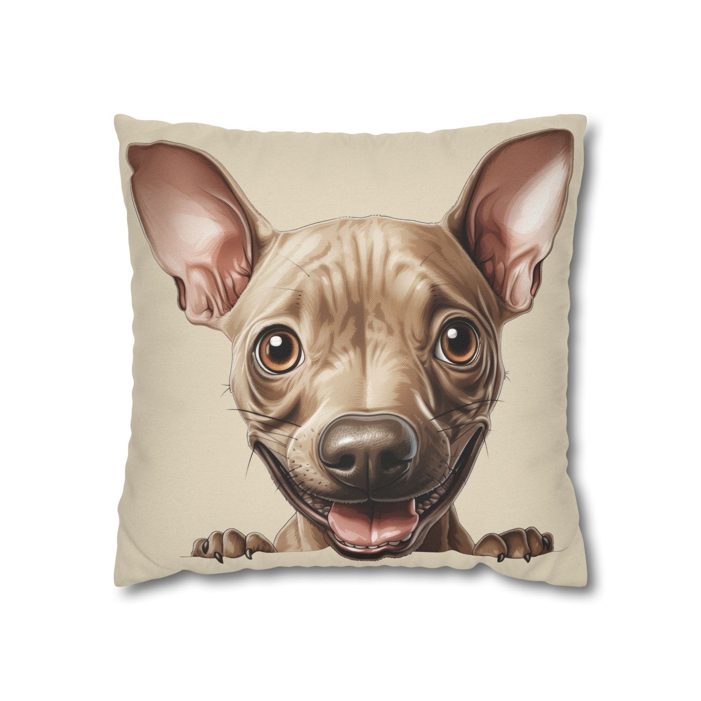 American Hairless Terrier Throw Pillowcase — Decorative Dog Pillow Cover
