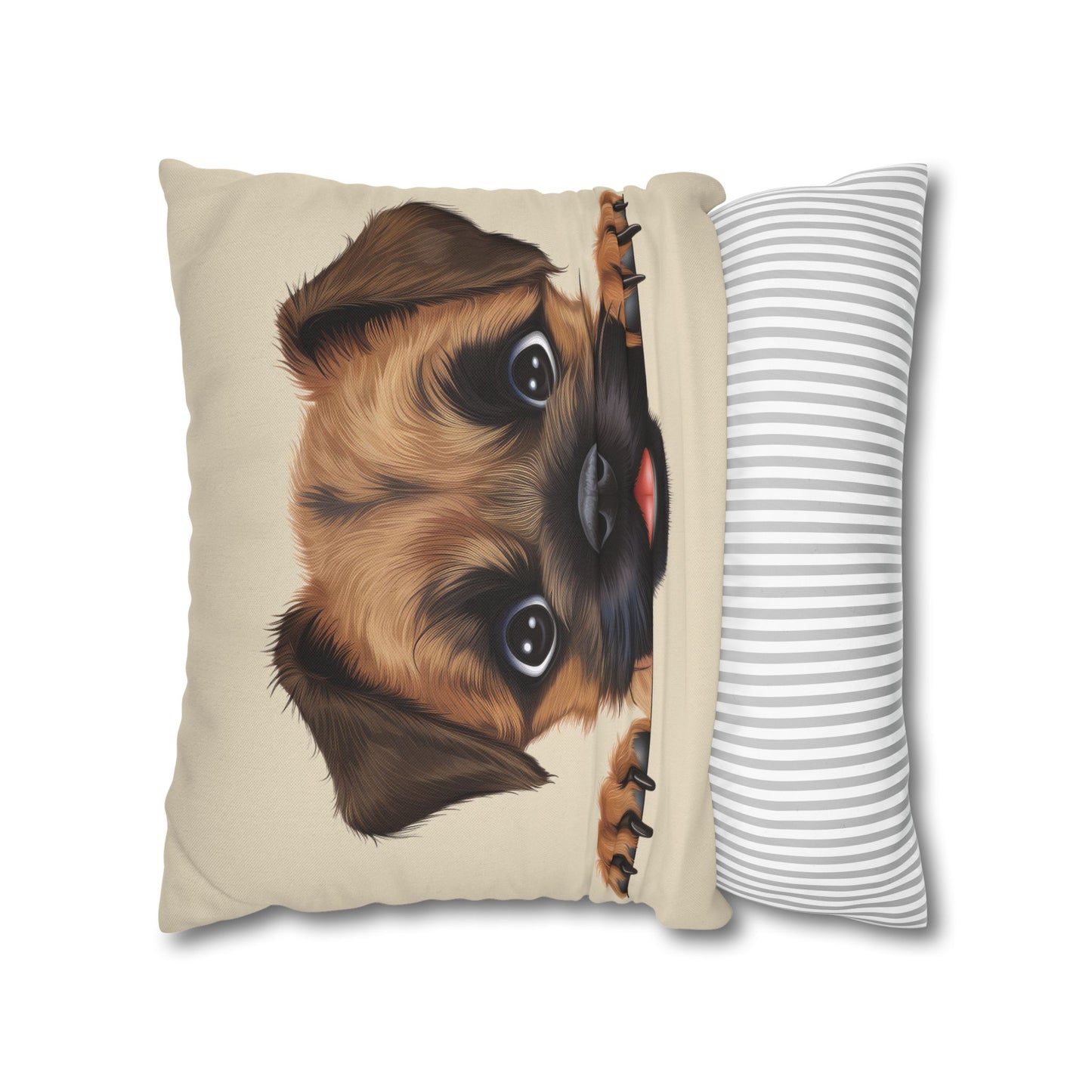 Border Terrier Throw Pillowcase — Adorable Puppy Decorative Pillow Cover