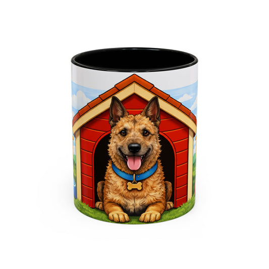 Belgian Shepherd Laekenois — Red Doghouse Design Mug (11oz/15oz)