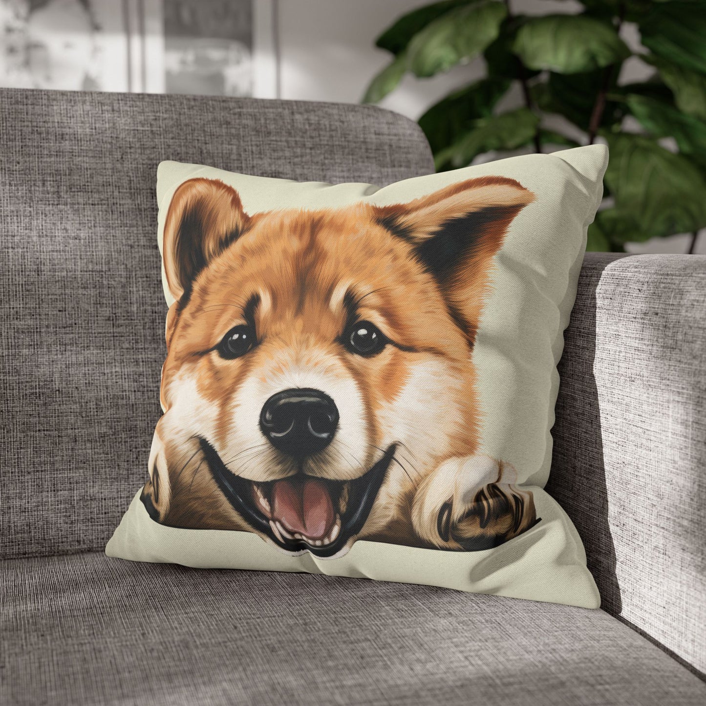 Akita Decorative Pillow Cover — Cute Dog Throw Pillowcase